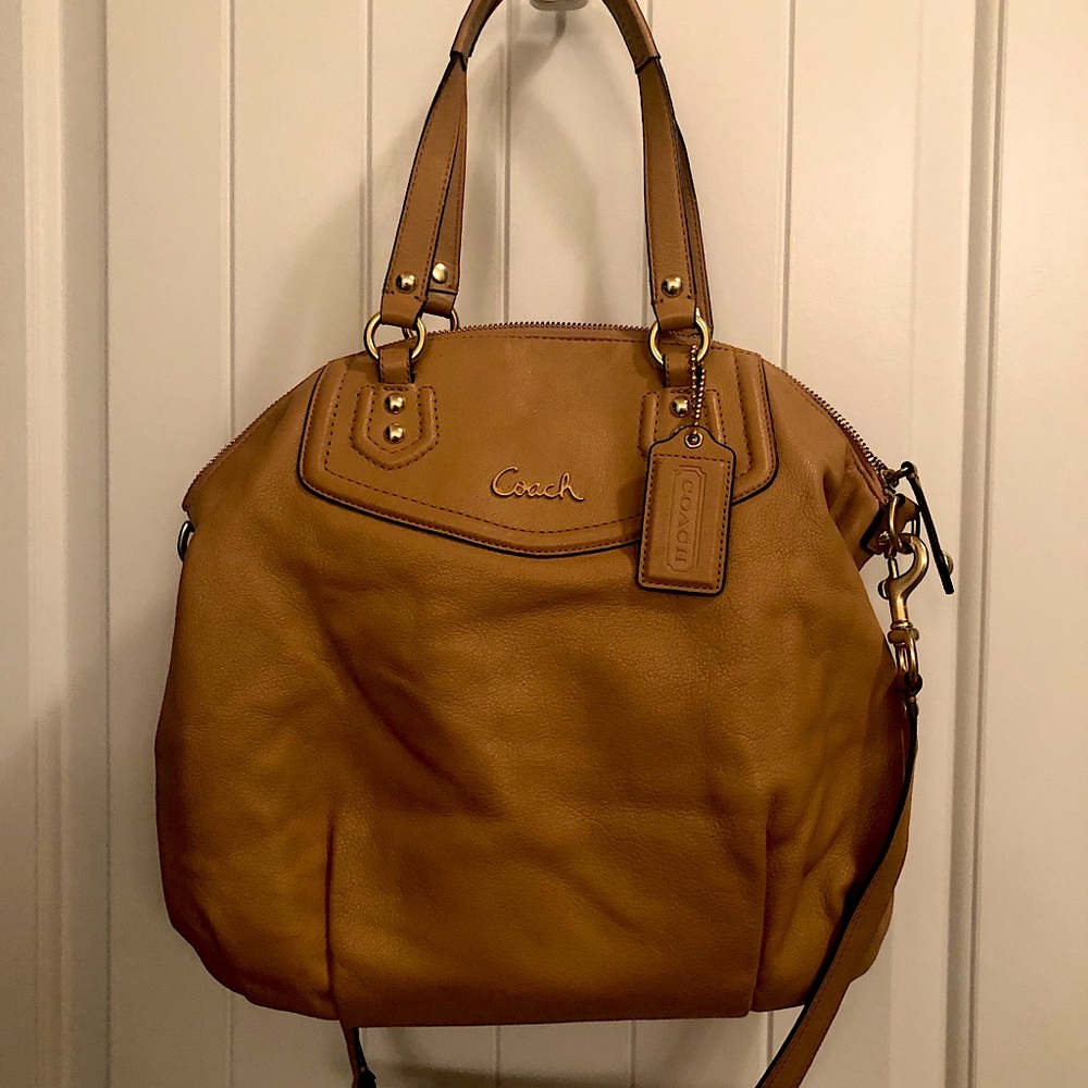 Tan Leather Coach Purse